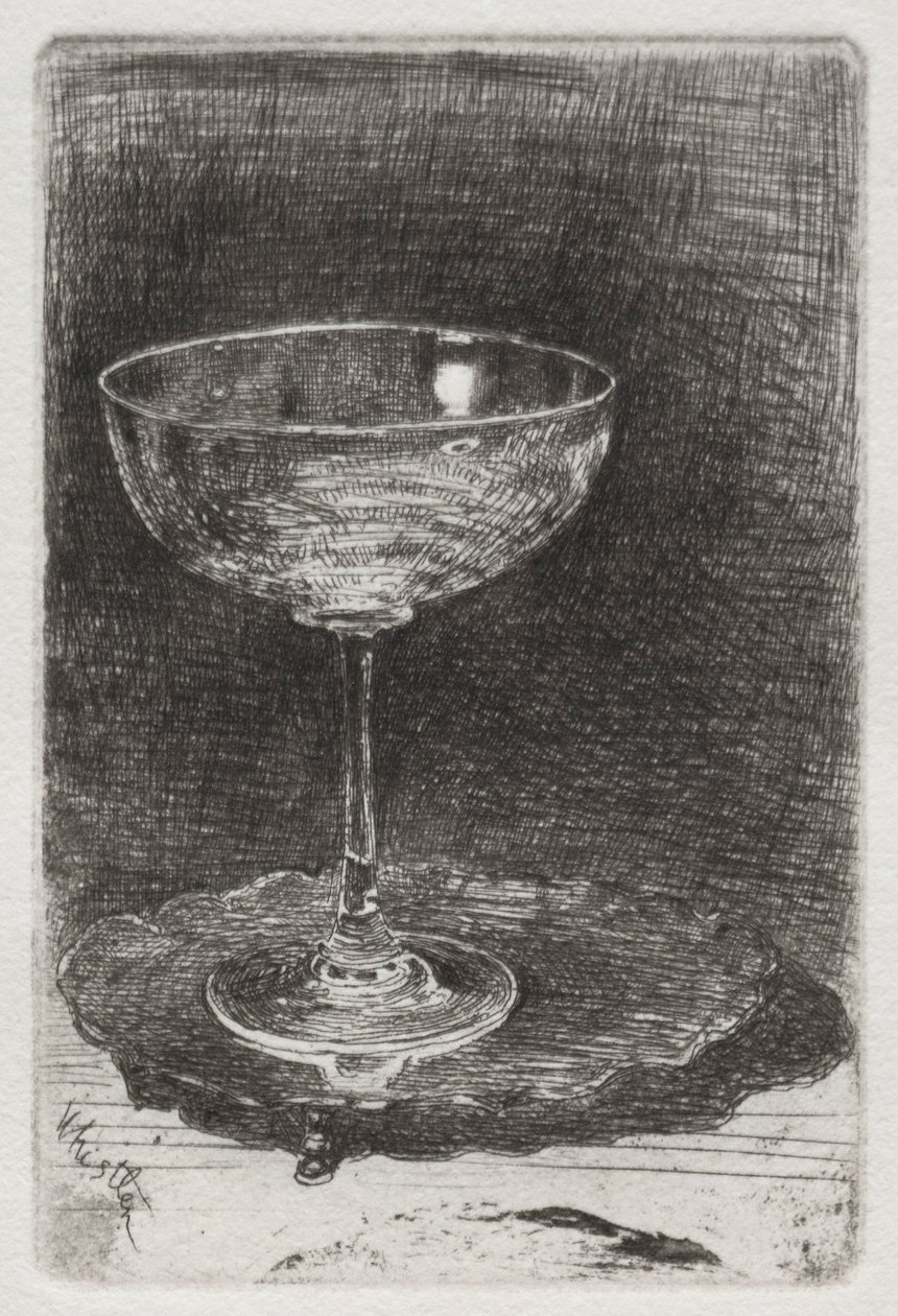 Das Weinglas, 1858 von James Abbott McNeill Whistler