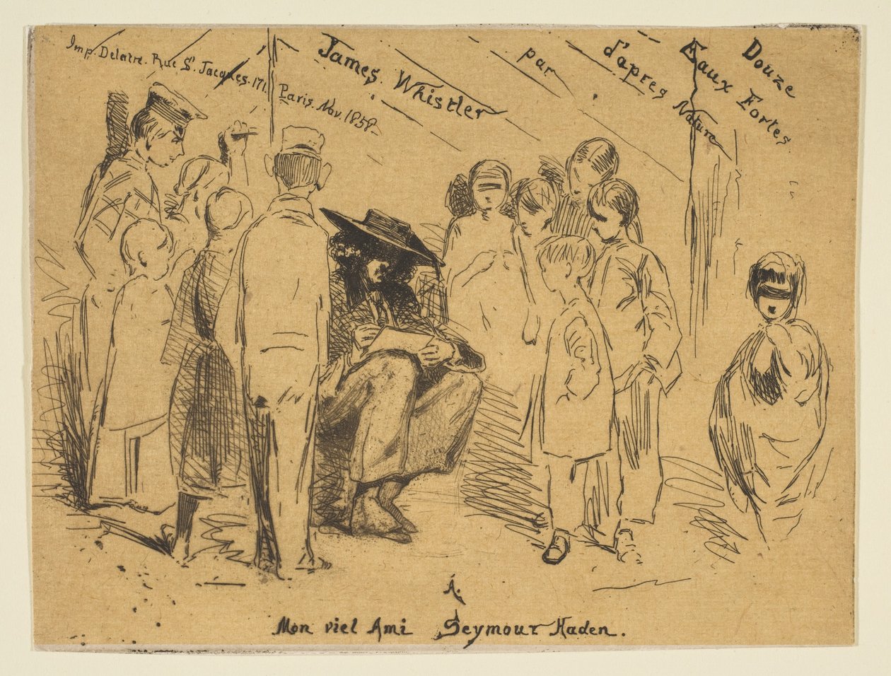 Titelseite aus dem französischen Set Douze Eaux-Fortes d