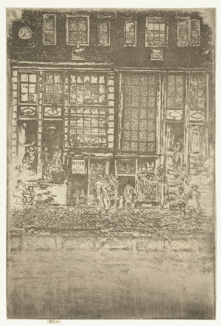 Zwei Grachtenhäuser in Amsterdam von James Abbott McNeill Whistler