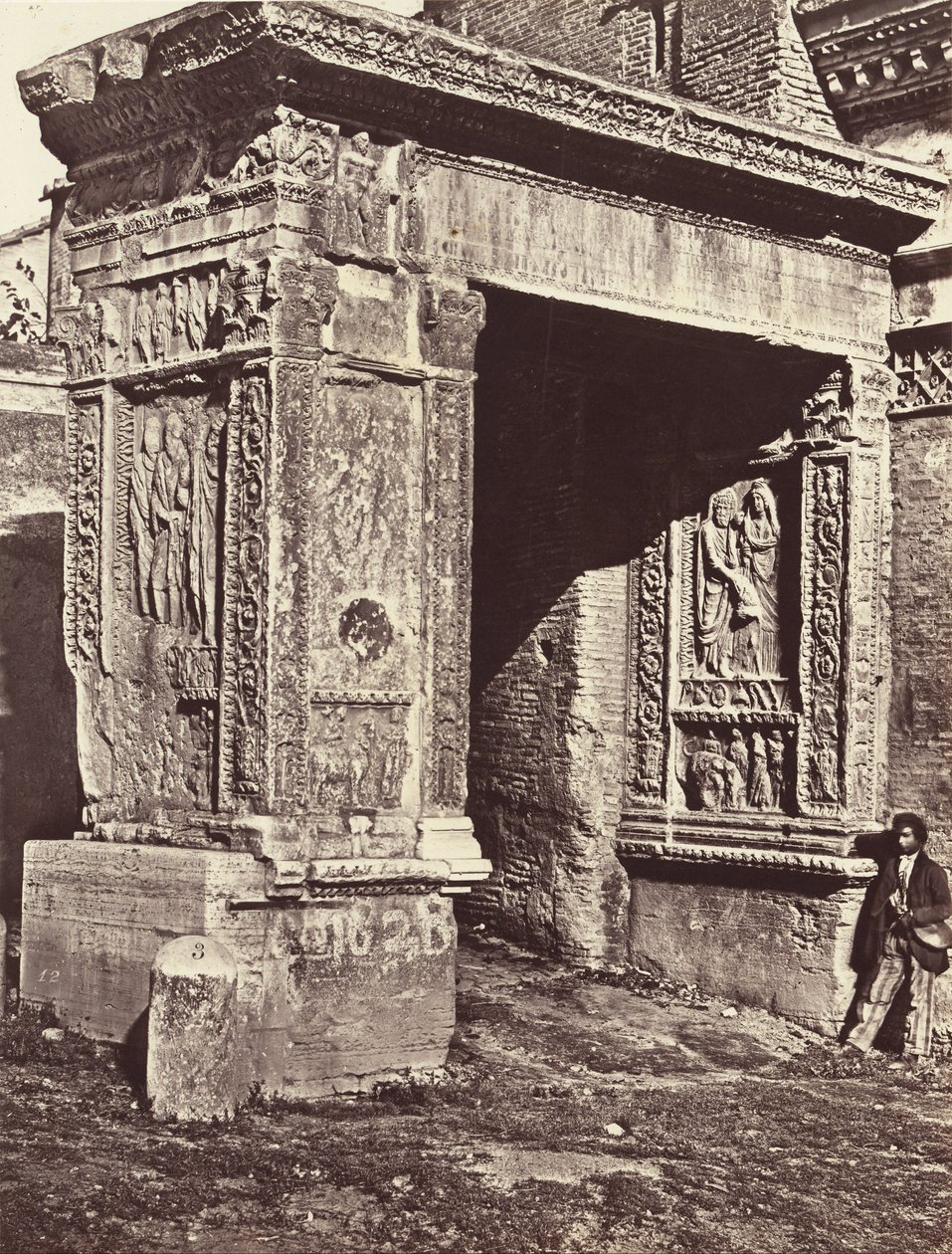 Der Bogen des Septimius Severus am Velabrum, genannt der Bogen der Goldschmiede von James Anderson