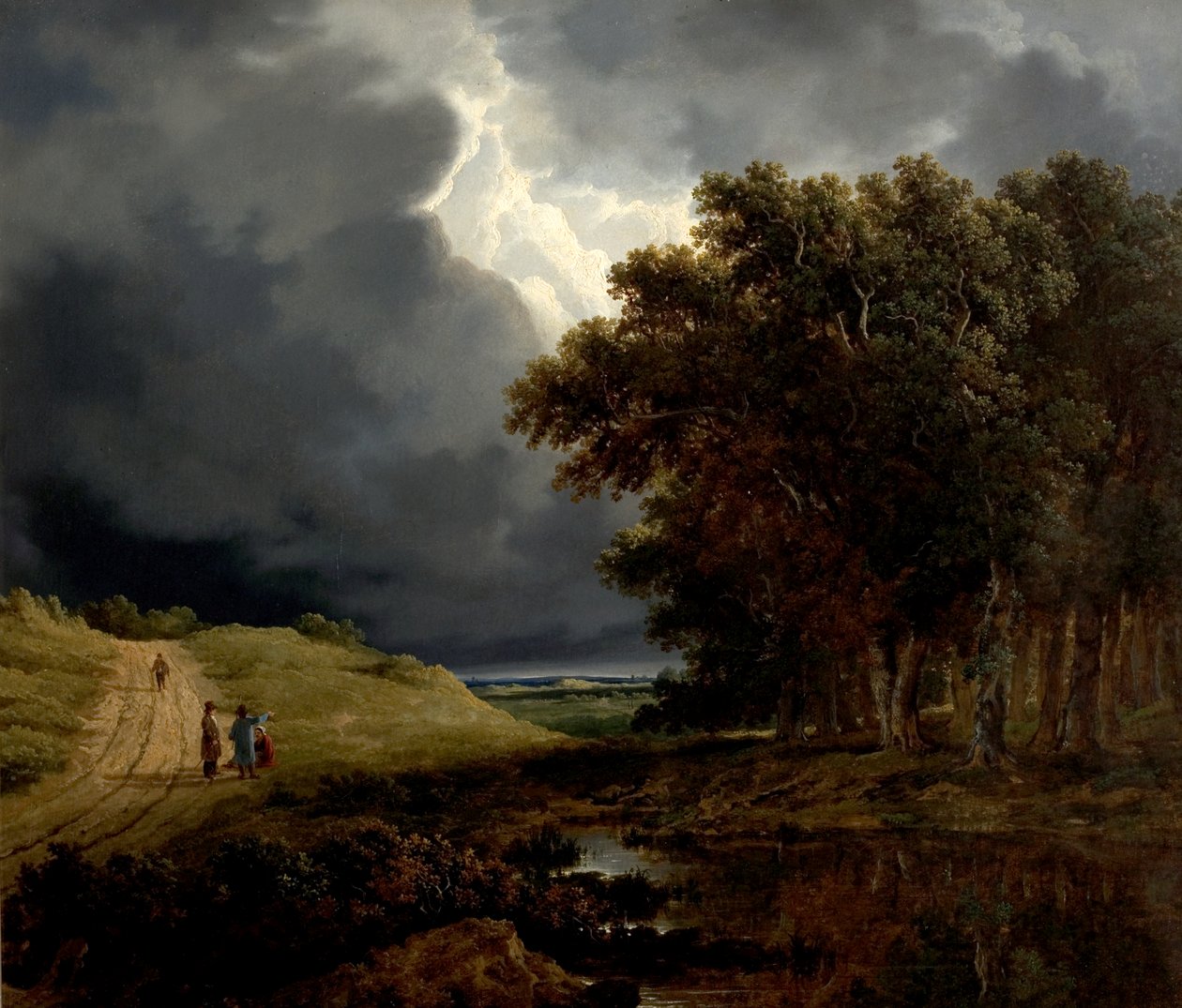 Am Rand eines Waldes, Sturm zieht auf, 1826 von James Arthur OConnor