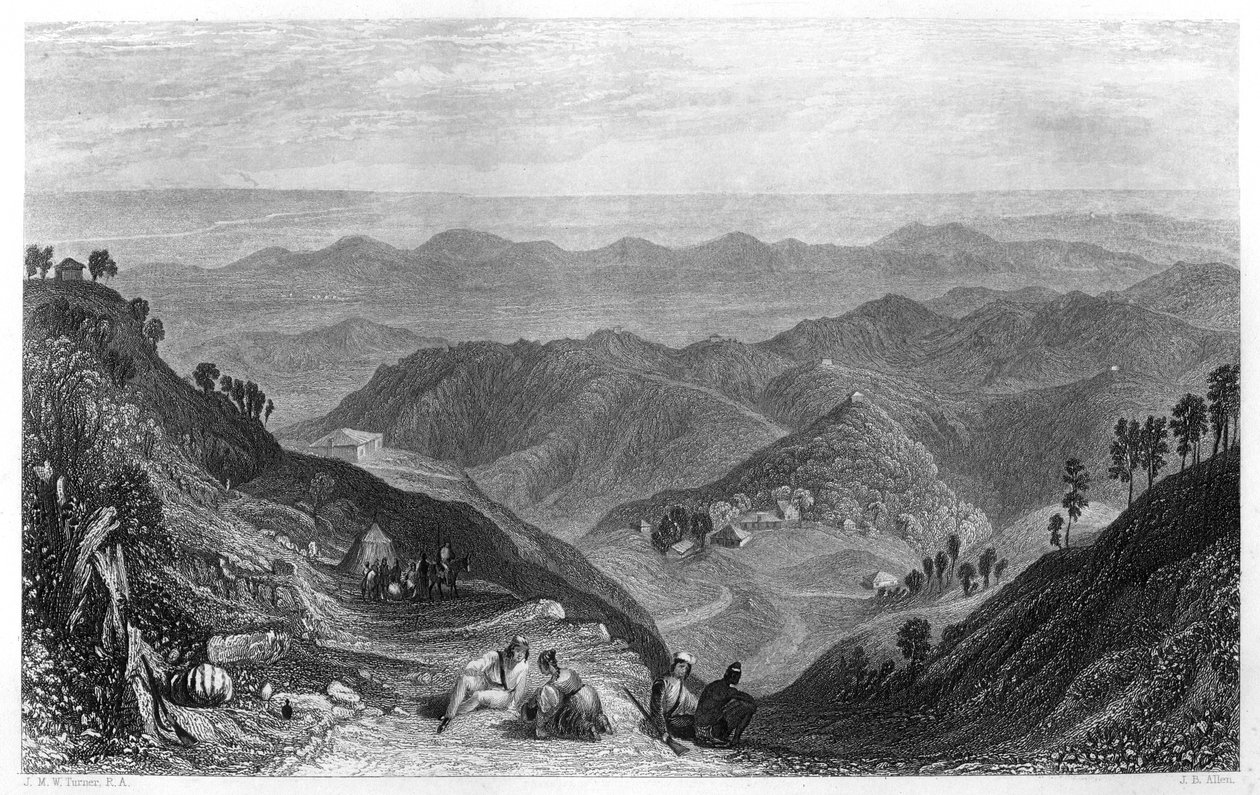 Mussoorie und das Dhoon-Tal, Indien, ca. 1860 von James B. Allen