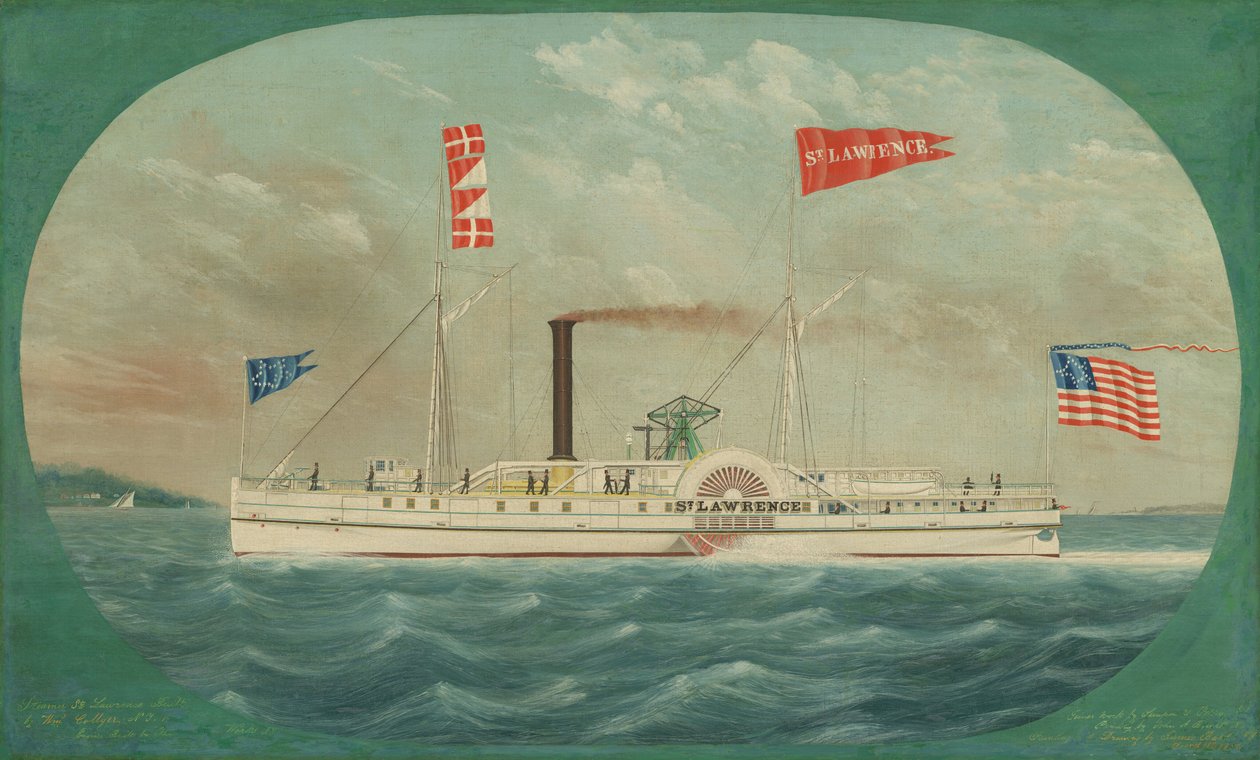 Dampfer St. Lawrence, 1850 von James Bard