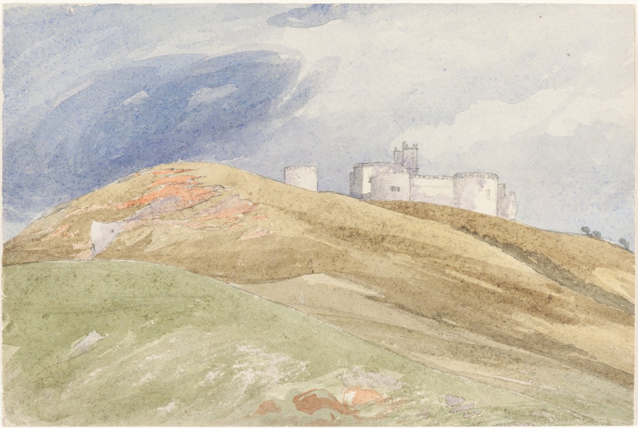 Schloss auf einem Hügel, erste Hälfte des 19. Jahrhunderts von James Bulwer