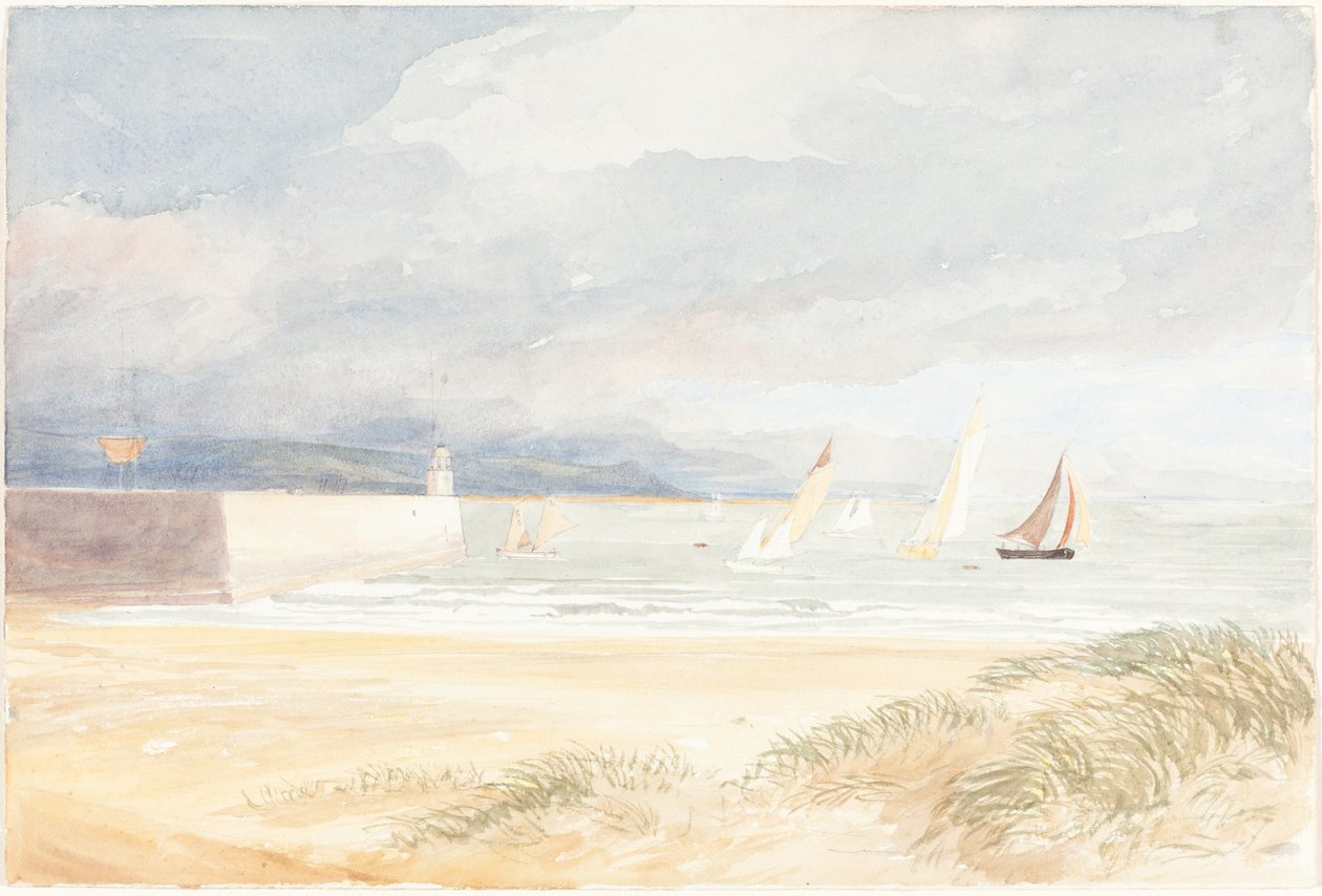 Küstenszene mit Segelbooten (Portland, Dorset?) von James Bulwer
