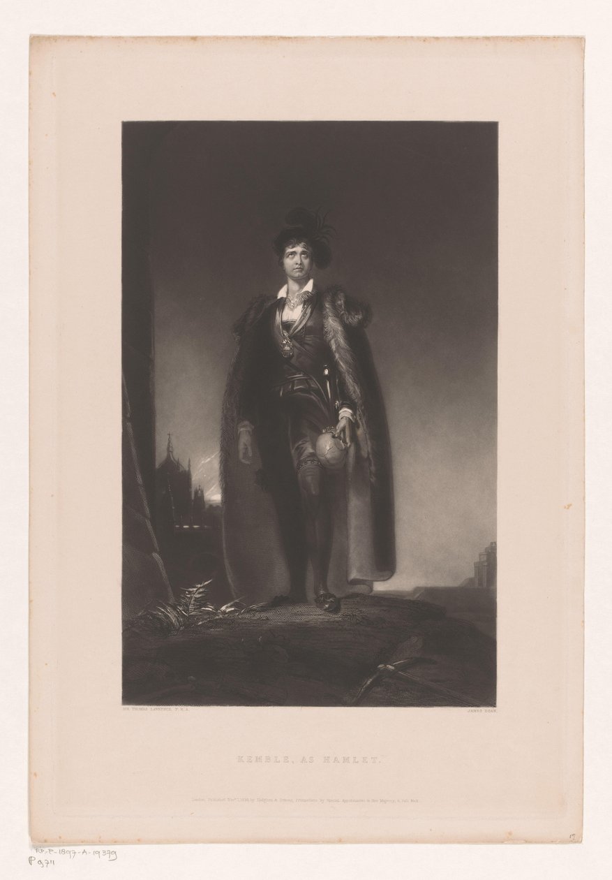 Porträt von John Philip Kemble als Hamlet von James Egan