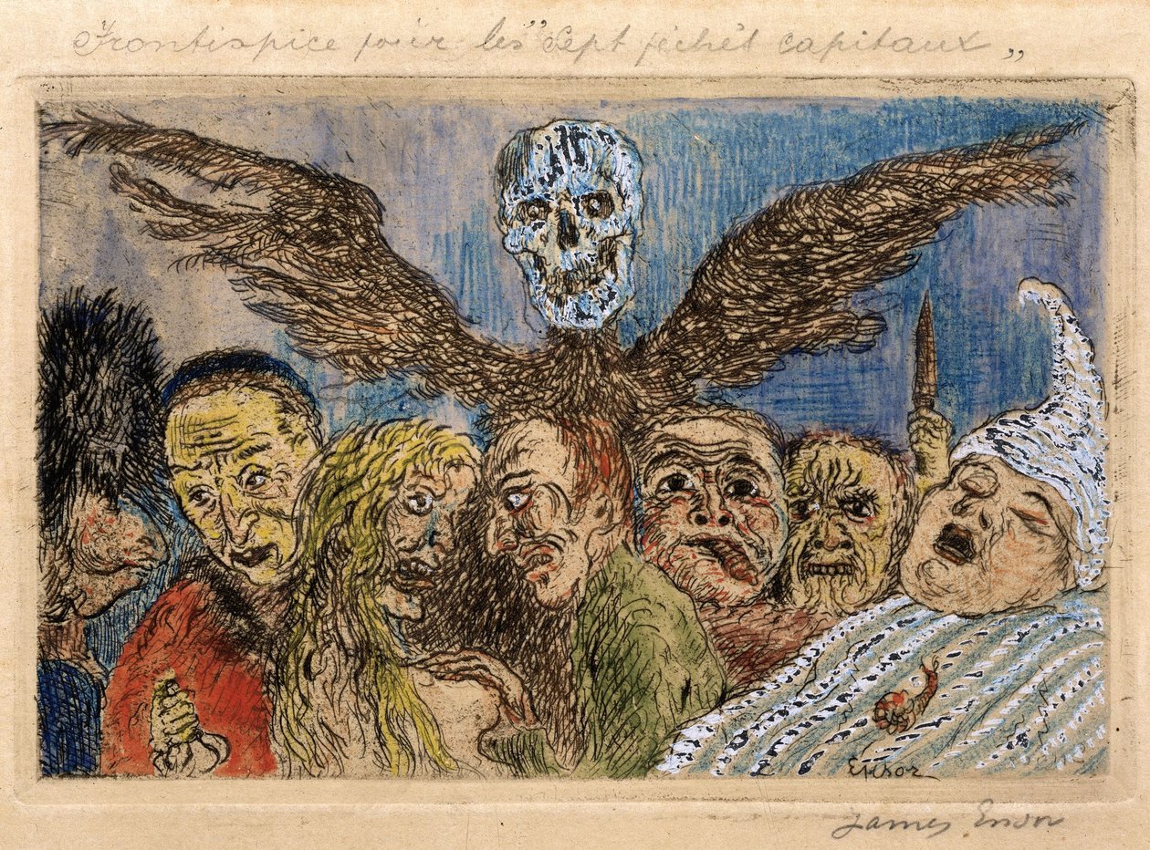 Die Todsünden beherrscht vom Tod von James Ensor