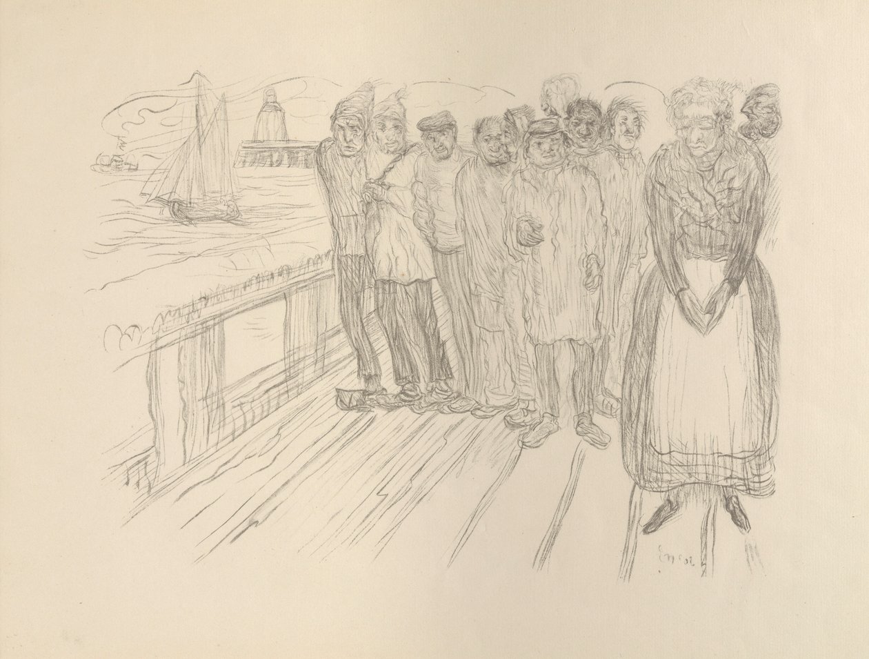 Die Fischer (Die Elenden) von James Ensor