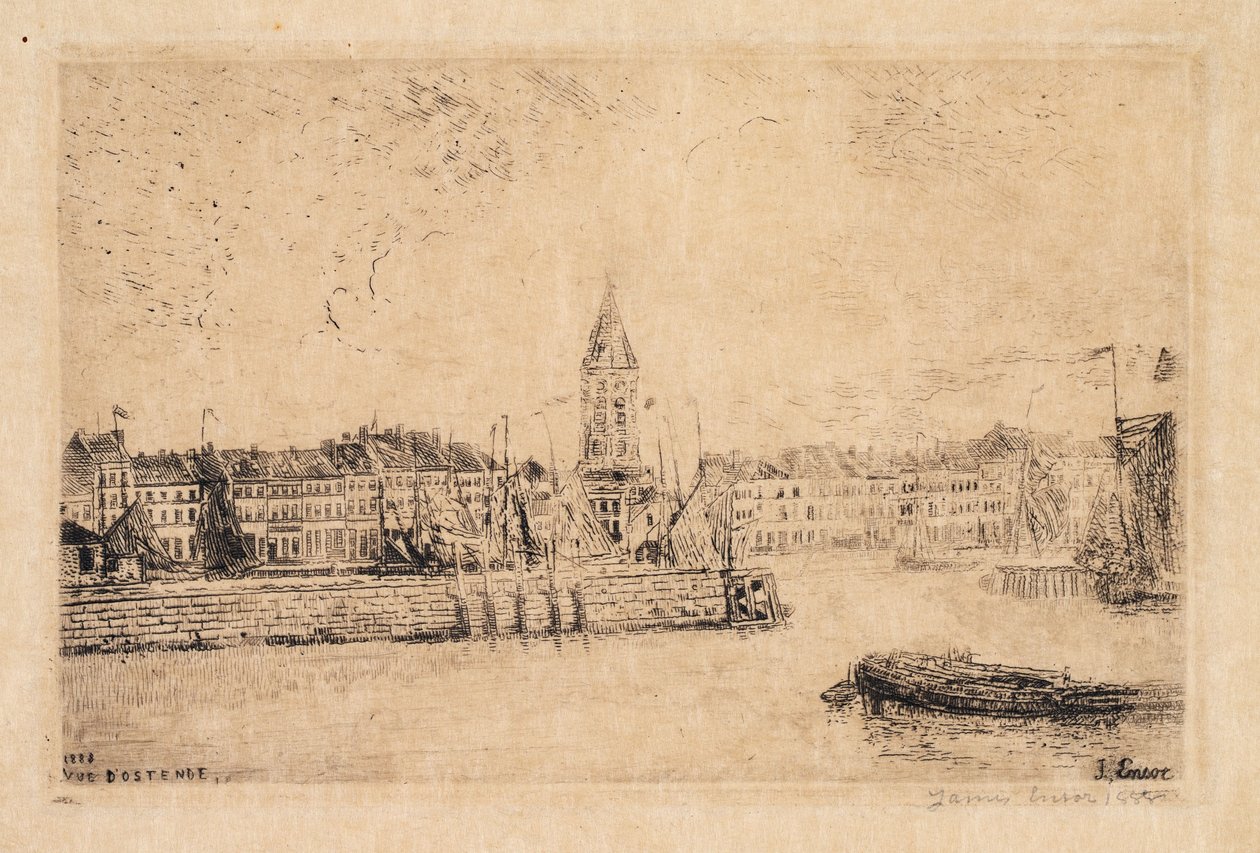Ansicht auf Ostende im Osten von James Ensor
