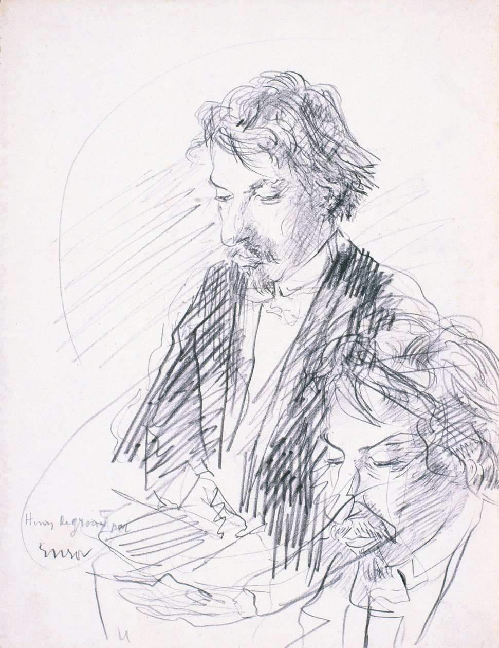 Porträt des Künstlers, Henry de Groux von James Ensor