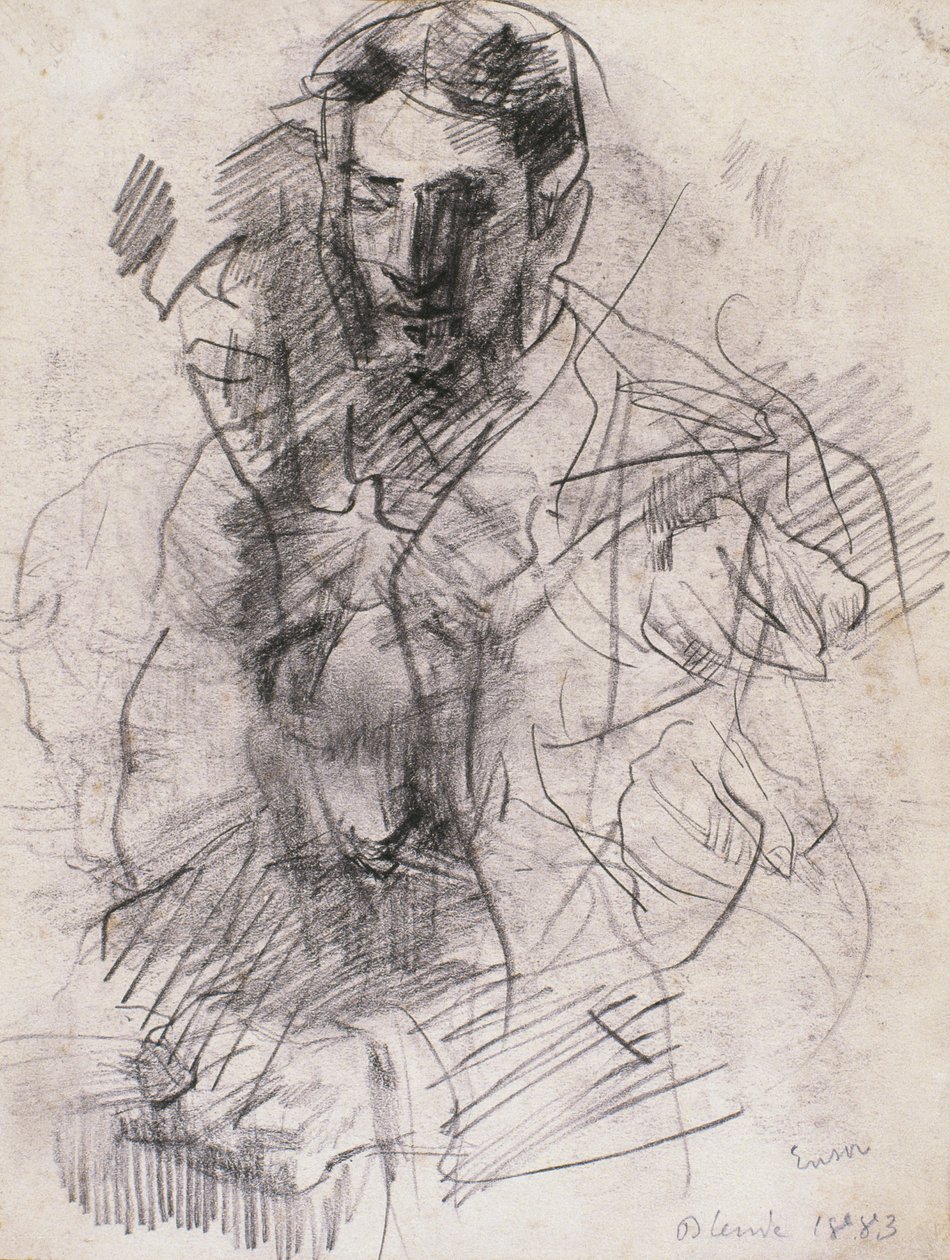 Porträt des Künstlers, Willy Finch von James Ensor