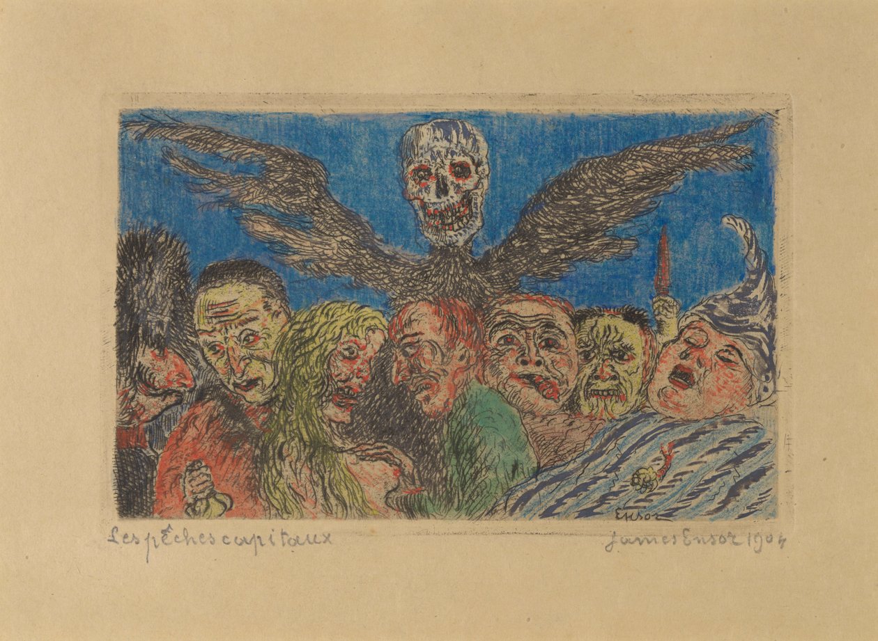 Die Todsünden von Tod beherrscht von James Ensor