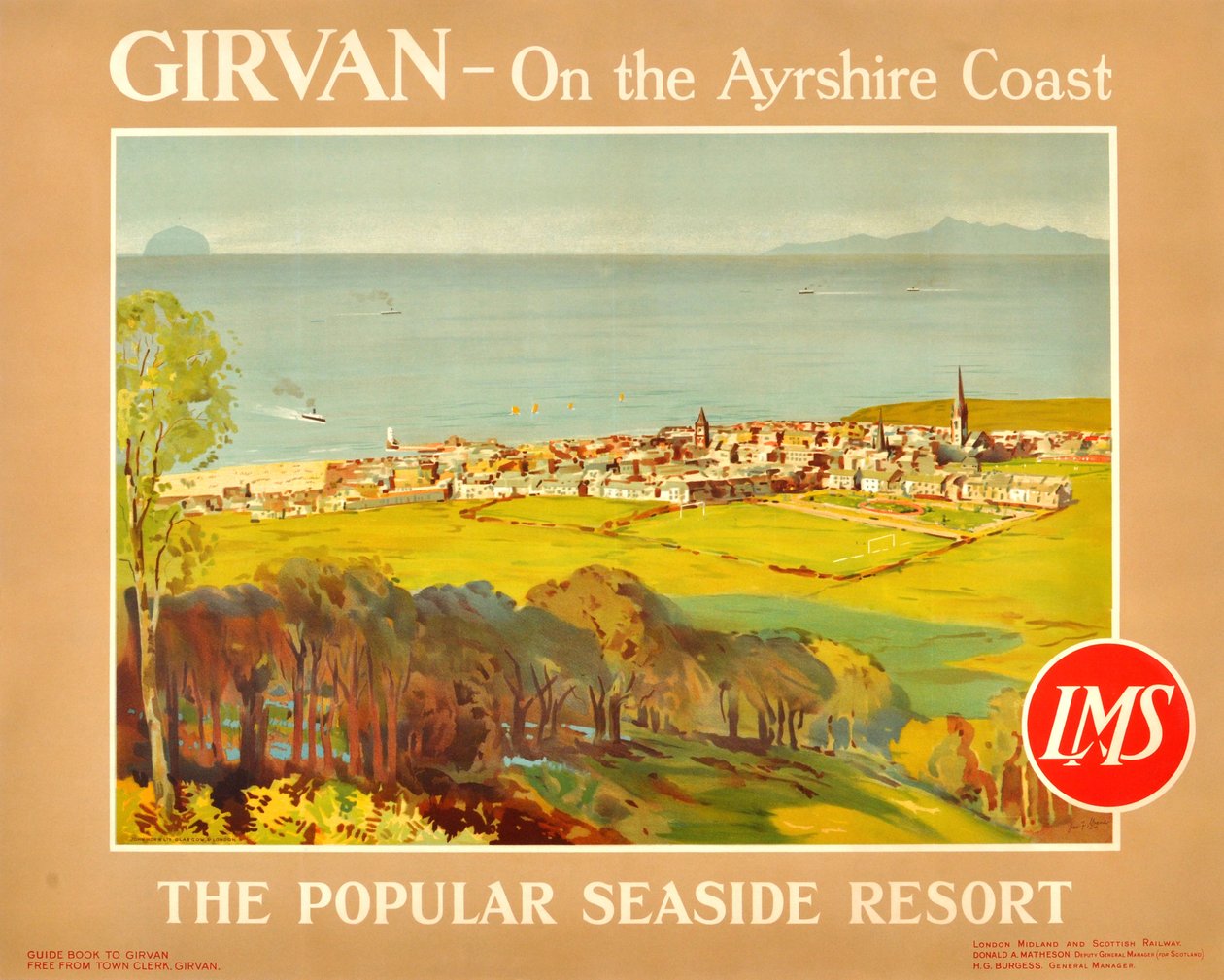 Girvan - An der Küste von Ayrshire. Der beliebte Badeort, 1920er Jahre von James Fullarton Sloane