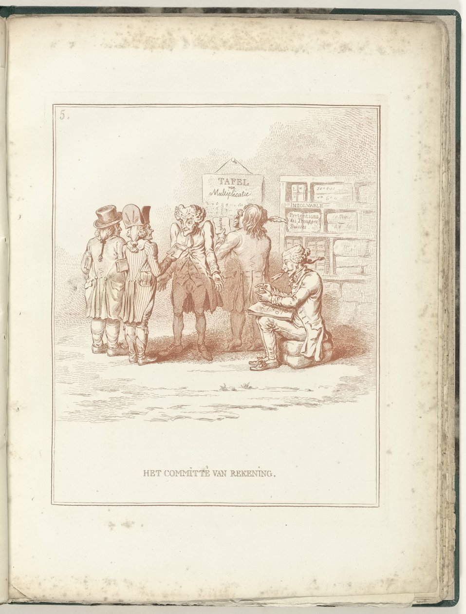 Komitee für Rechnungswesen, 1795 (Hollandia Regenerata) von James Gillray (possibly)