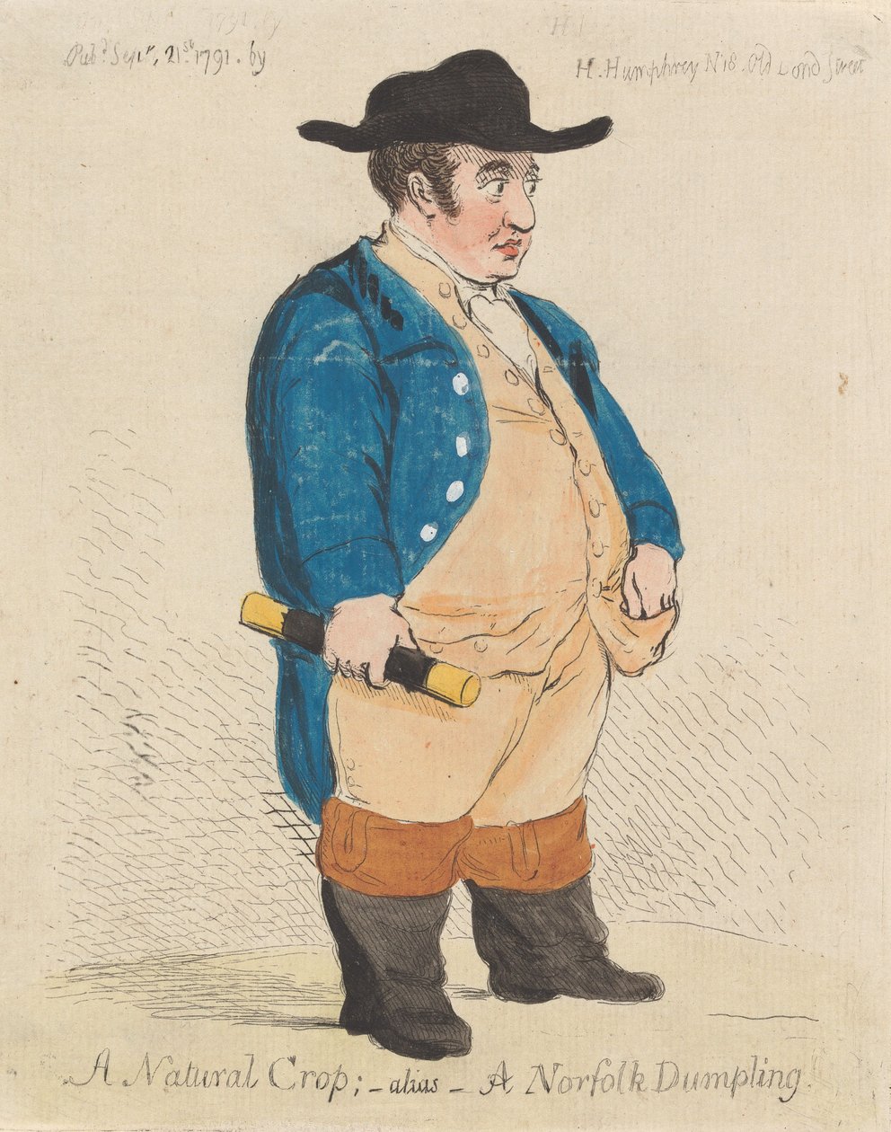 Eine natürliche Ernte; - Alias - Ein Norfolk-Knödel von James Gillray