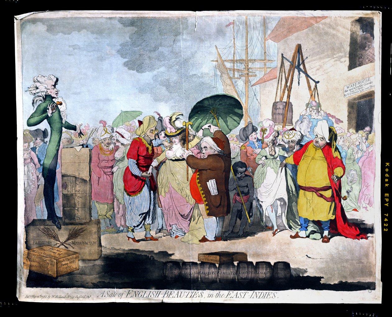 Ein Verkauf englischer Schönheiten in Ostindien, veröffentlicht von W. Holland 1786 von James Gillray