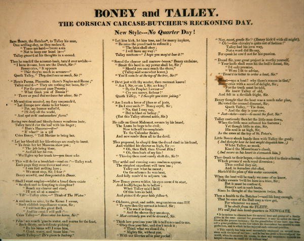 Boney und Talley, Die korsische Leiche - Abrechnungstag der Metzger, veröffentlicht von Hannah Humphrey, 1803 von James Gillray