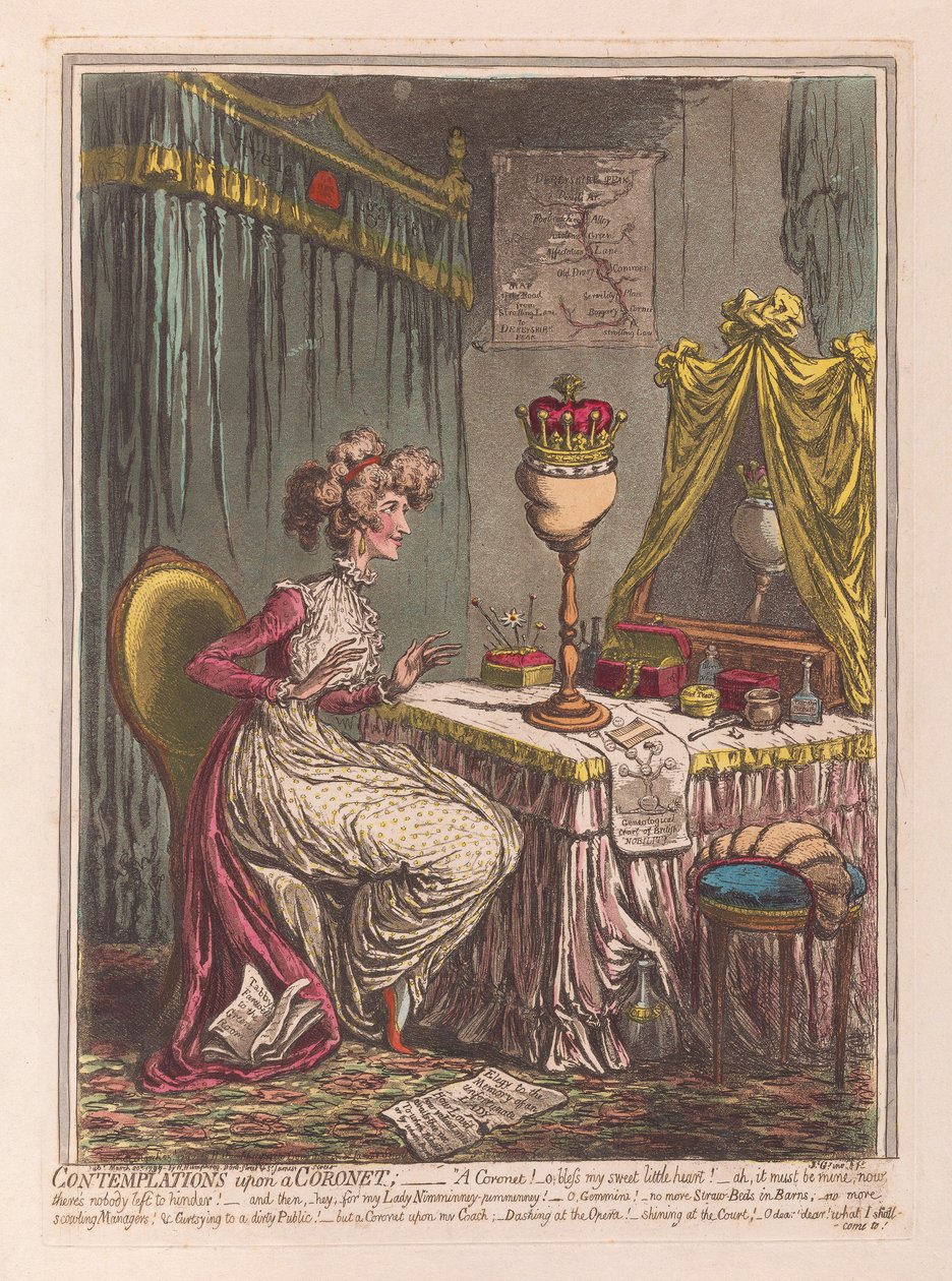 Betrachtungen über eine Krone, veröffentlicht 1807 von James Gillray