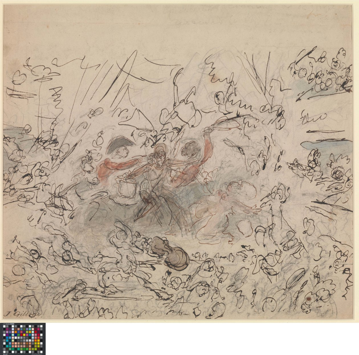 Das Schaubild der Welt: Die napoleonischen Kriege (recto). Liste der Themen, die 