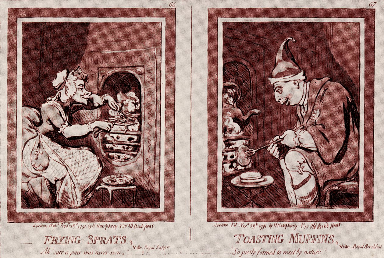 Bauer George und seine Frau: Karikatur von George III von James Gillray