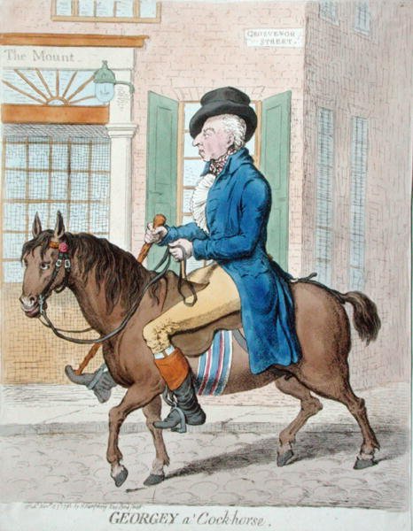Georgey auf einem Steckenpferd von James Gillray