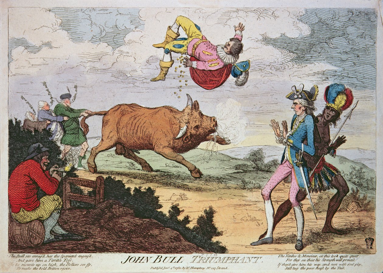 John Bull triumphiert, veröffentlicht von William Humphrey, 4. Januar 1780 von James Gillray