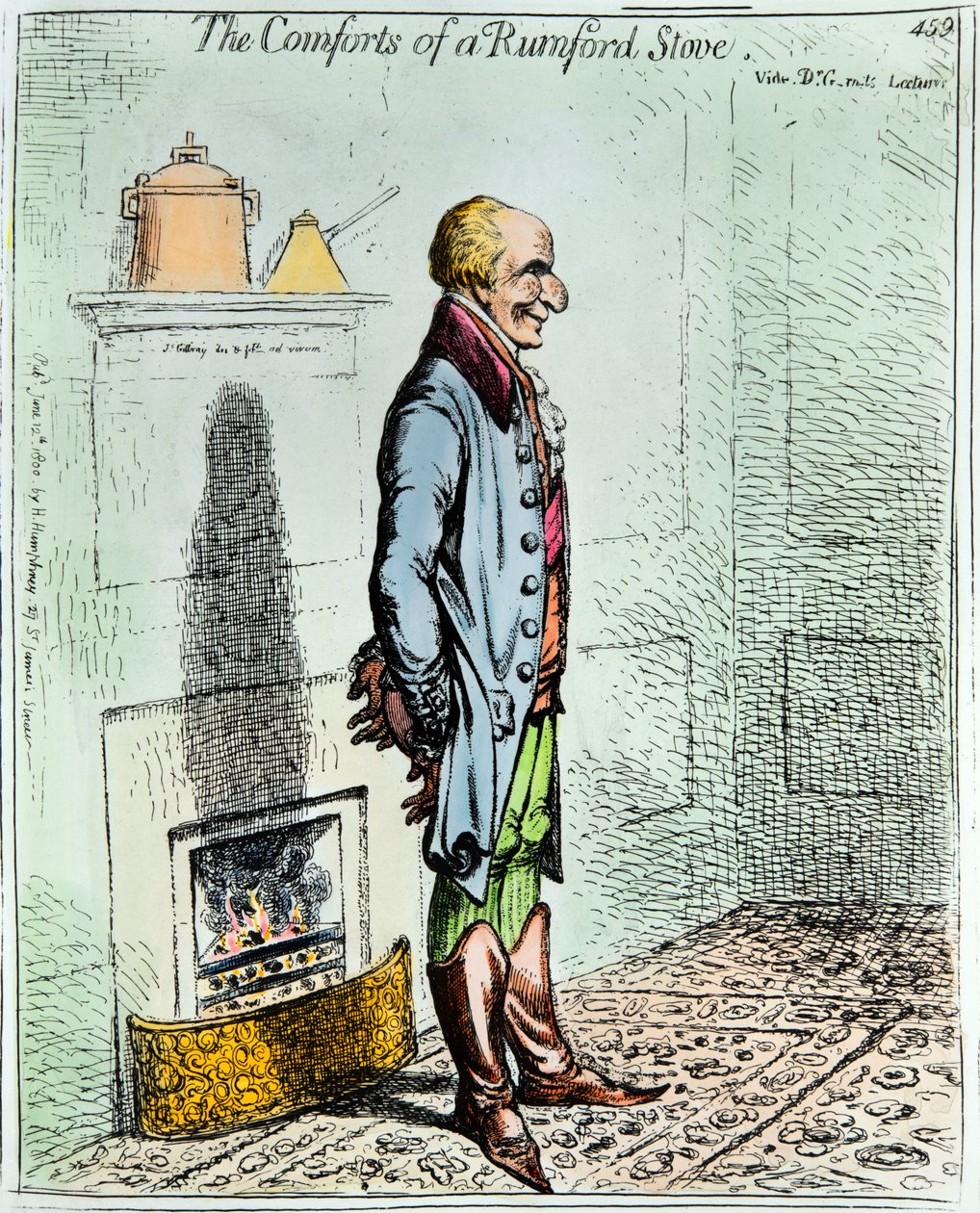 Der Komfort der Rumford-Öfen von James Gillray