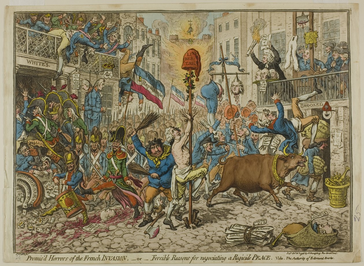 Versprochene Schrecken der französischen Invasion von James Gillray