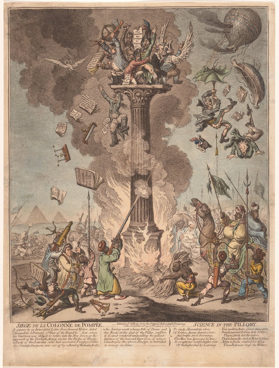 Spotprent op de Franse expeditie naar Egypte, 1799 von James Gillray