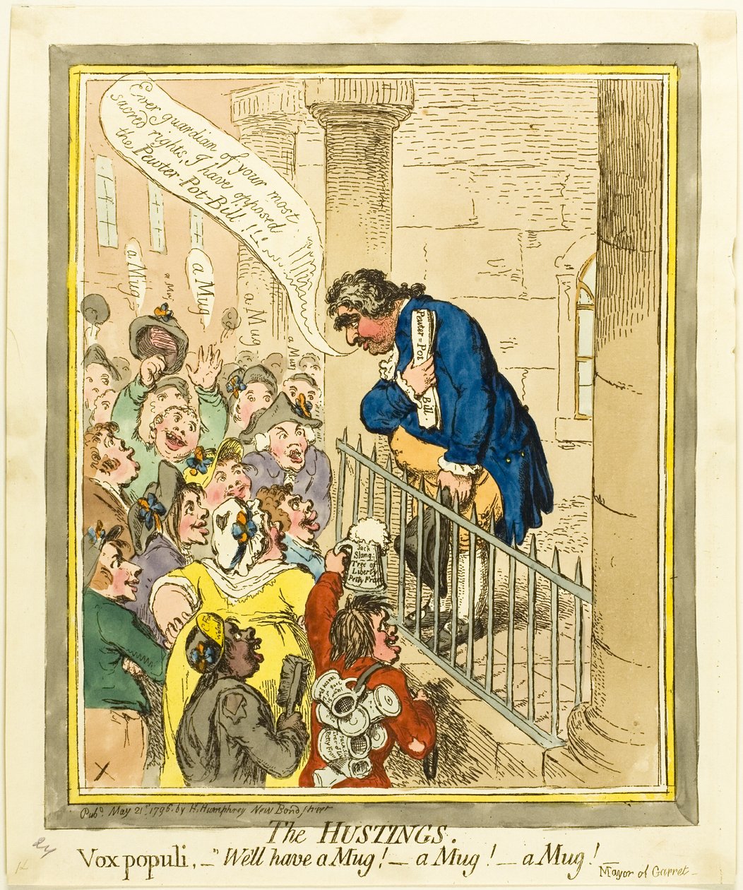 Die Wahlkampfveranstaltung von James Gillray