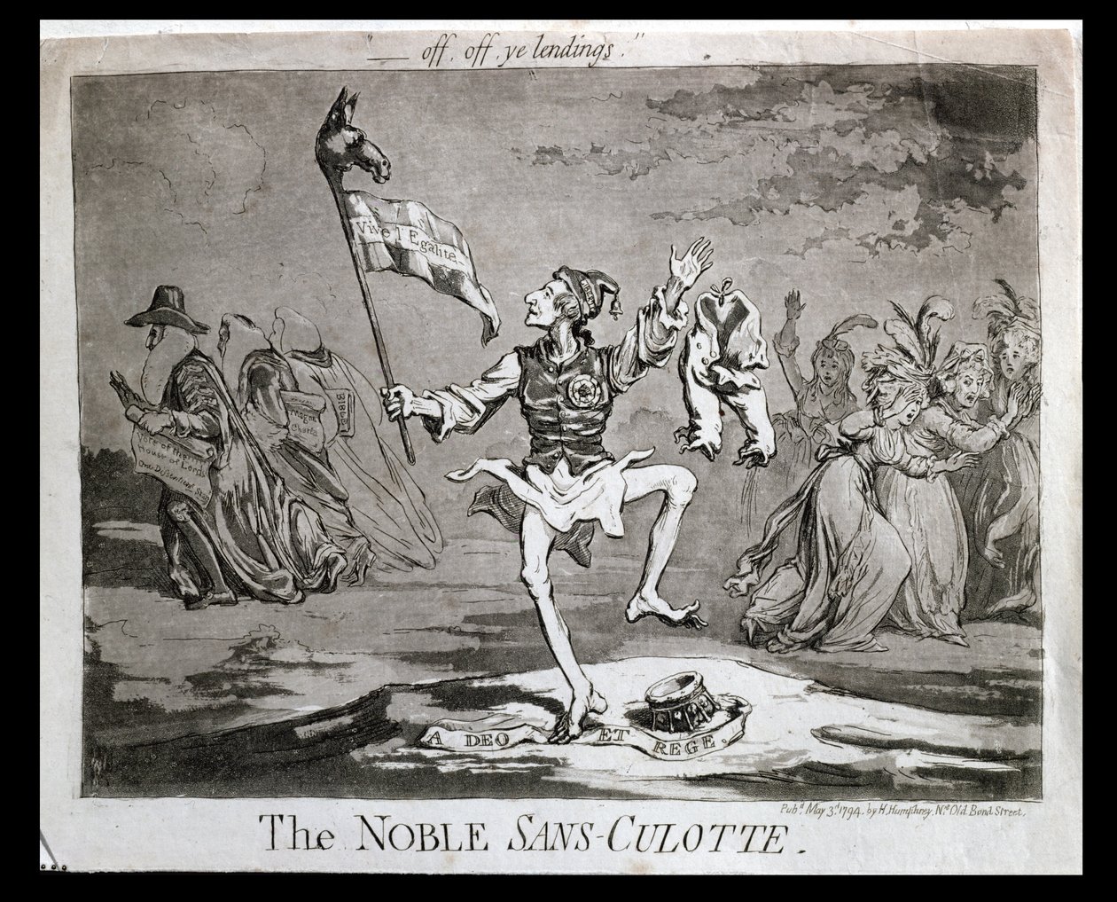Der edle Sansculotte, veröffentlicht von Hannah Humphrey im Jahr 1794 von James Gillray