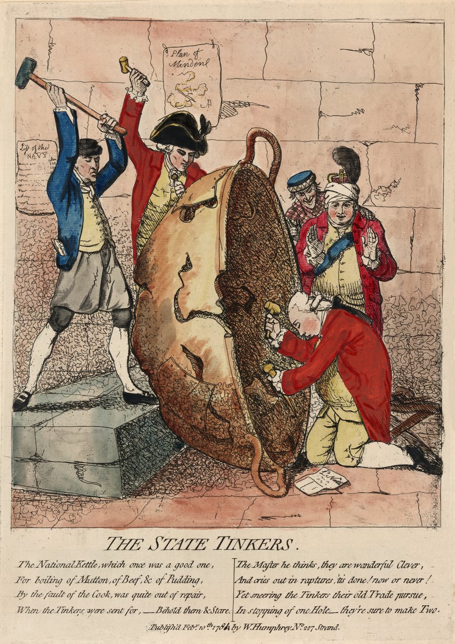 Die Staatlichen Kesselflicker, veröffentlicht von W. Humphrey, 10. Februar 1780 von James Gillray