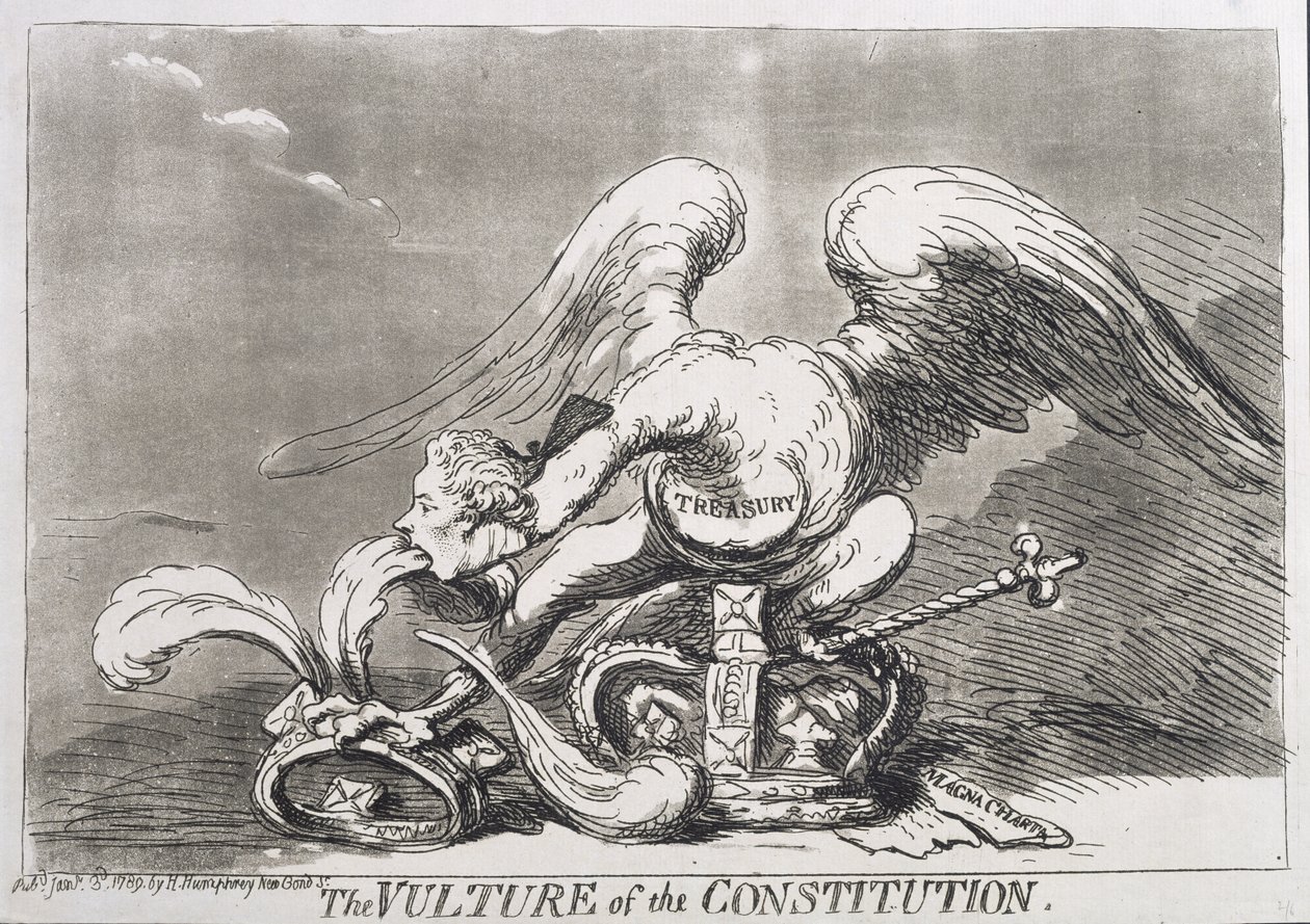 Der Geier der Verfassung, veröffentlicht von Hannah Humphrey im Jahr 1789 von James Gillray