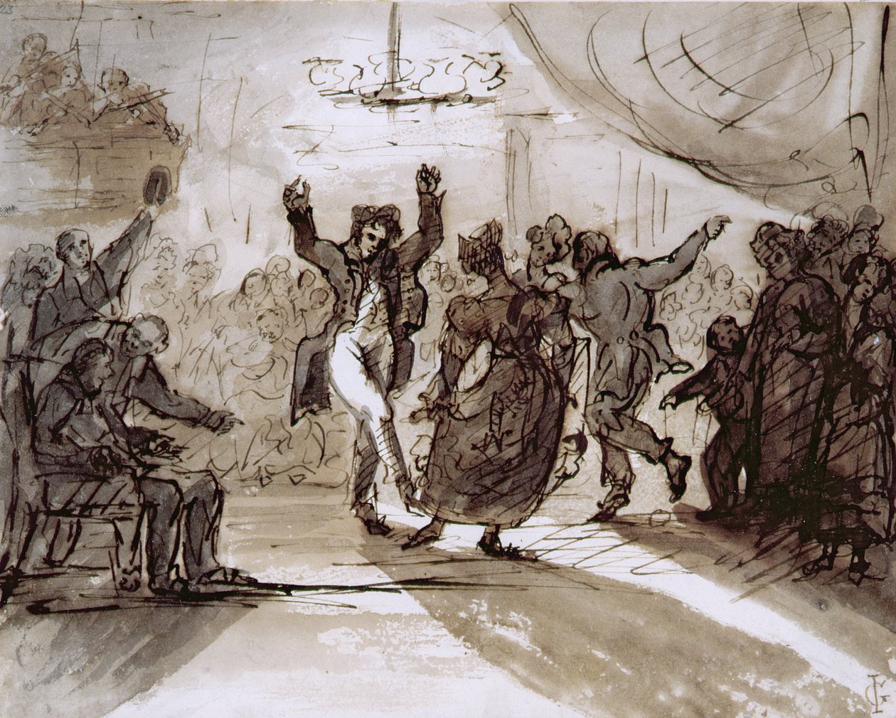 Der Jagdball, um 1820 von James Grant