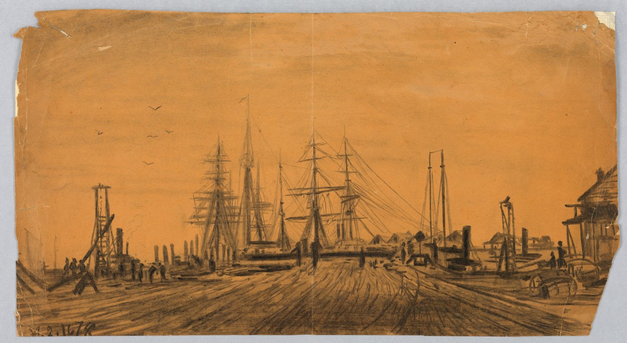 Werft und Pier von James Henry Moser