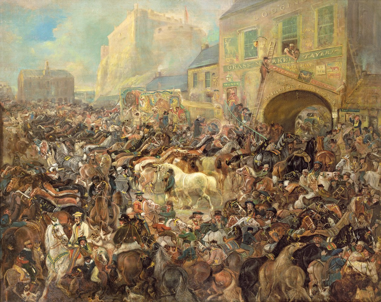Der Pferdemarkt auf dem Grasmarkt von James Howe