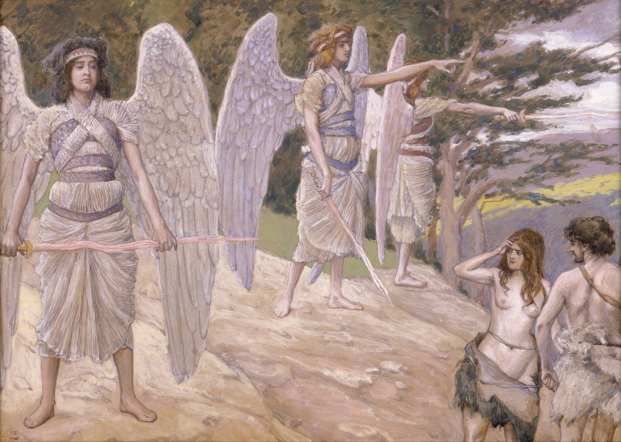 Adam und Eva aus dem Paradies vertrieben, 1896-1902 von James Jacques Joseph Tissot