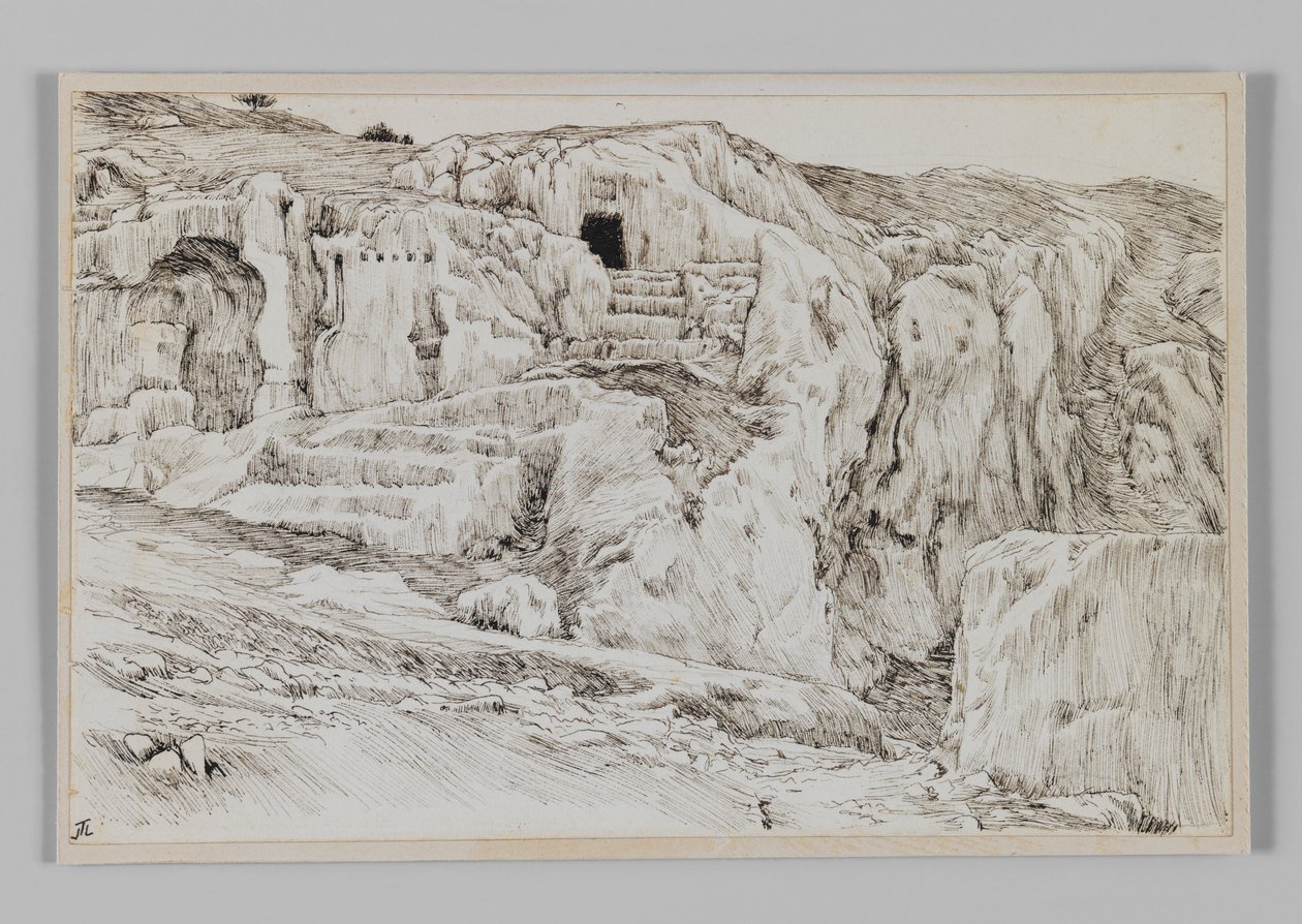 Antike Gräber, Tal von Hinnom, Illustration aus Das Leben unseres Herrn Jesus Christus von James Jacques Joseph Tissot