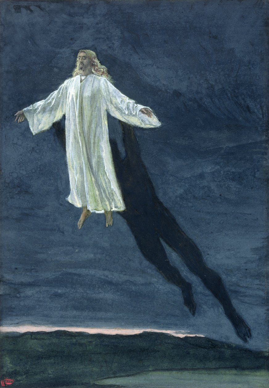 Christus wird auf einen hohen Berg geführt, Illustration für Das Leben Christi von James Jacques Joseph Tissot