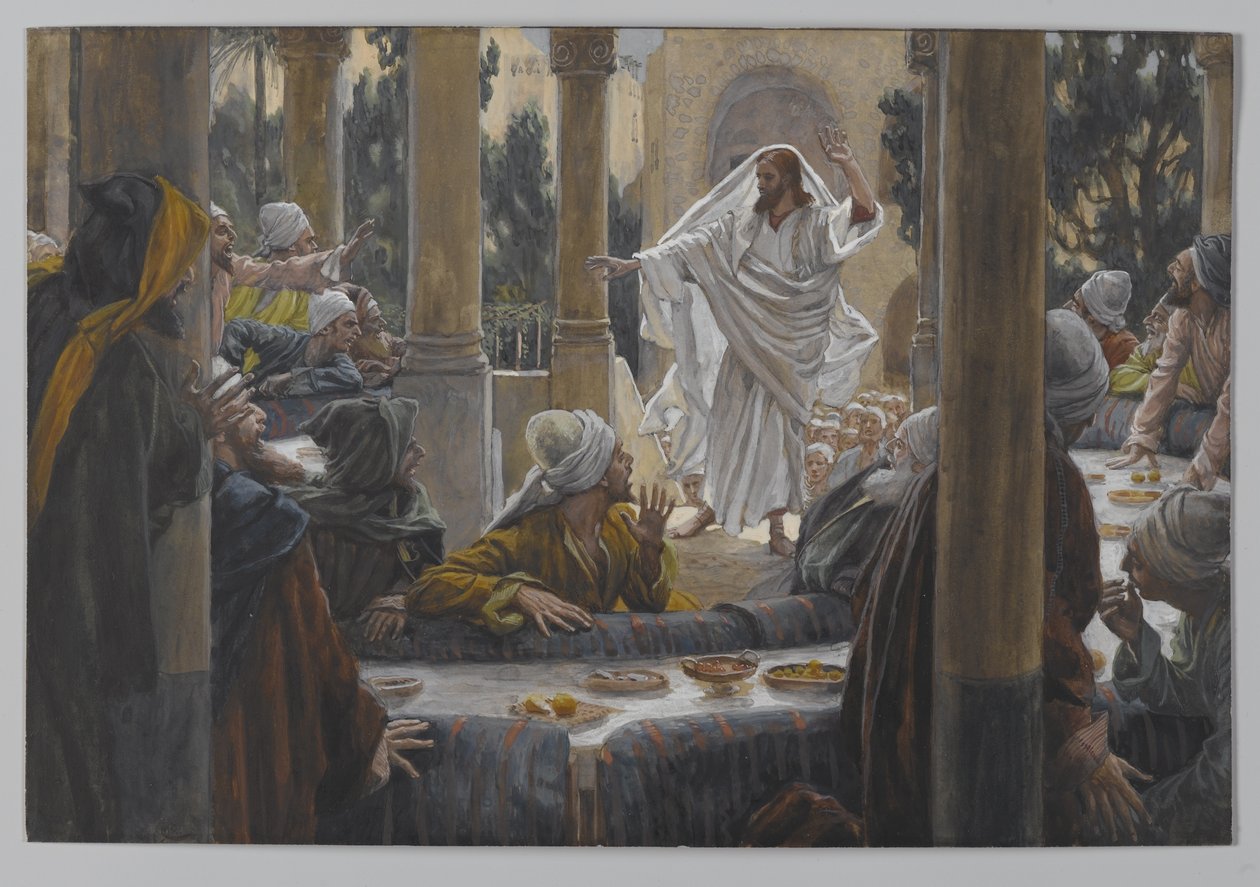 Flüche gegen die Pharisäer, Illustration aus Das Leben unseres Herrn Jesus Christus, 1886-96 von James Jacques Joseph Tissot