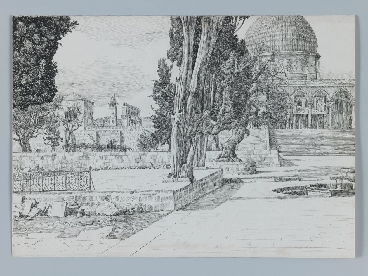 Haram, Moschee von Es-Sakrah, Illustration aus Das Leben unseres Herrn Jesus Christus von James Jacques Joseph Tissot