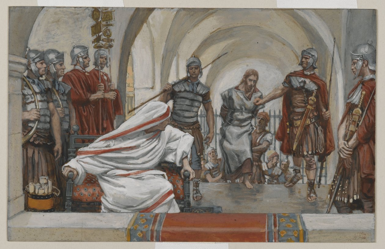 Jesus wird von Herodes zu Pilatus geführt, Illustration aus Das Leben unseres Herrn Jesus Christus, 1886-94 von James Jacques Joseph Tissot