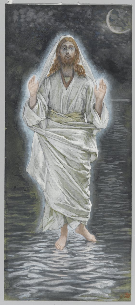 Jesus geht auf dem Meer, Illustration aus Das Leben unseres Herrn Jesus Christus von James Jacques Joseph Tissot