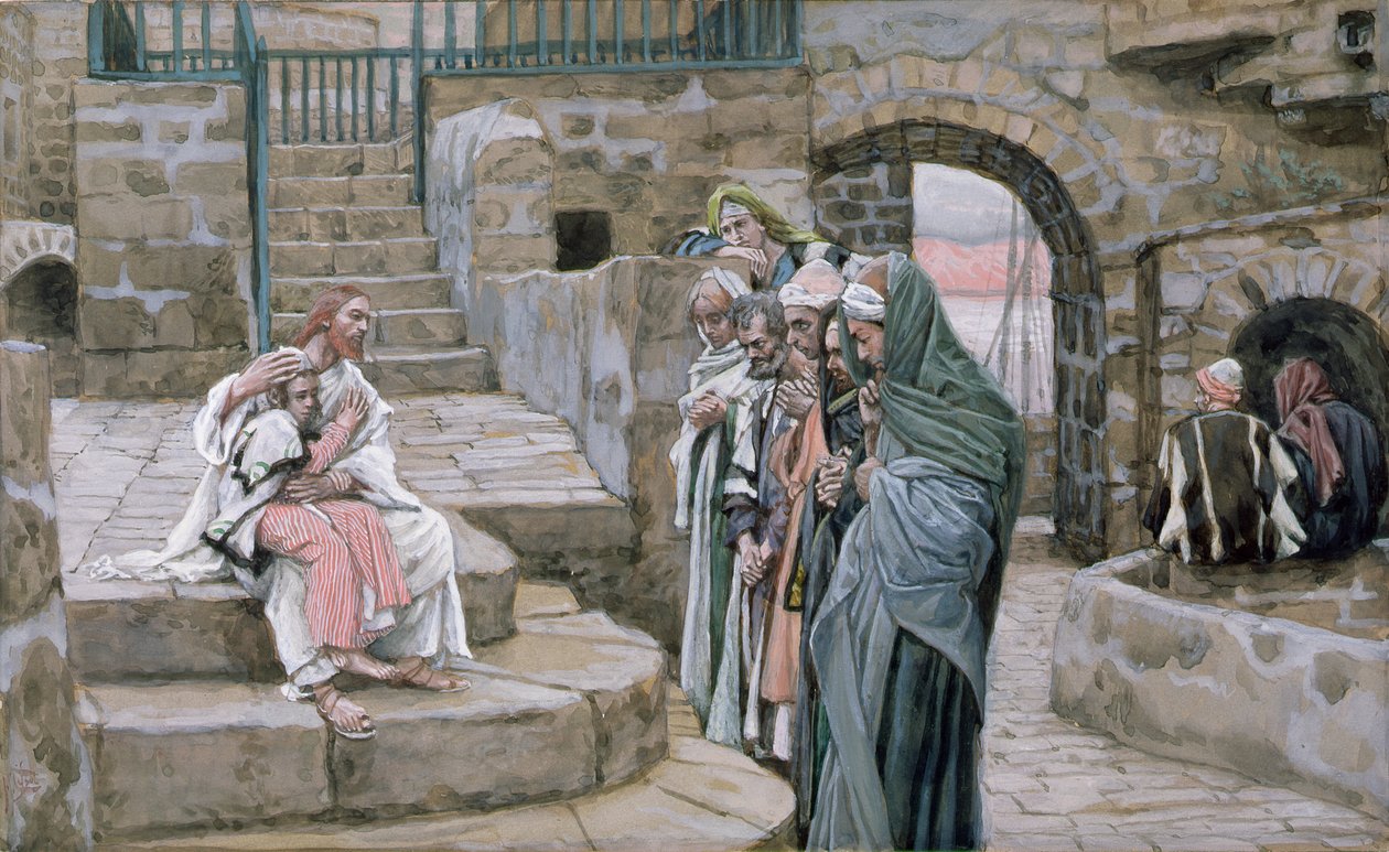 Jesus und das kleine Kind, Illustration für Das Leben Christi von James Jacques Joseph Tissot