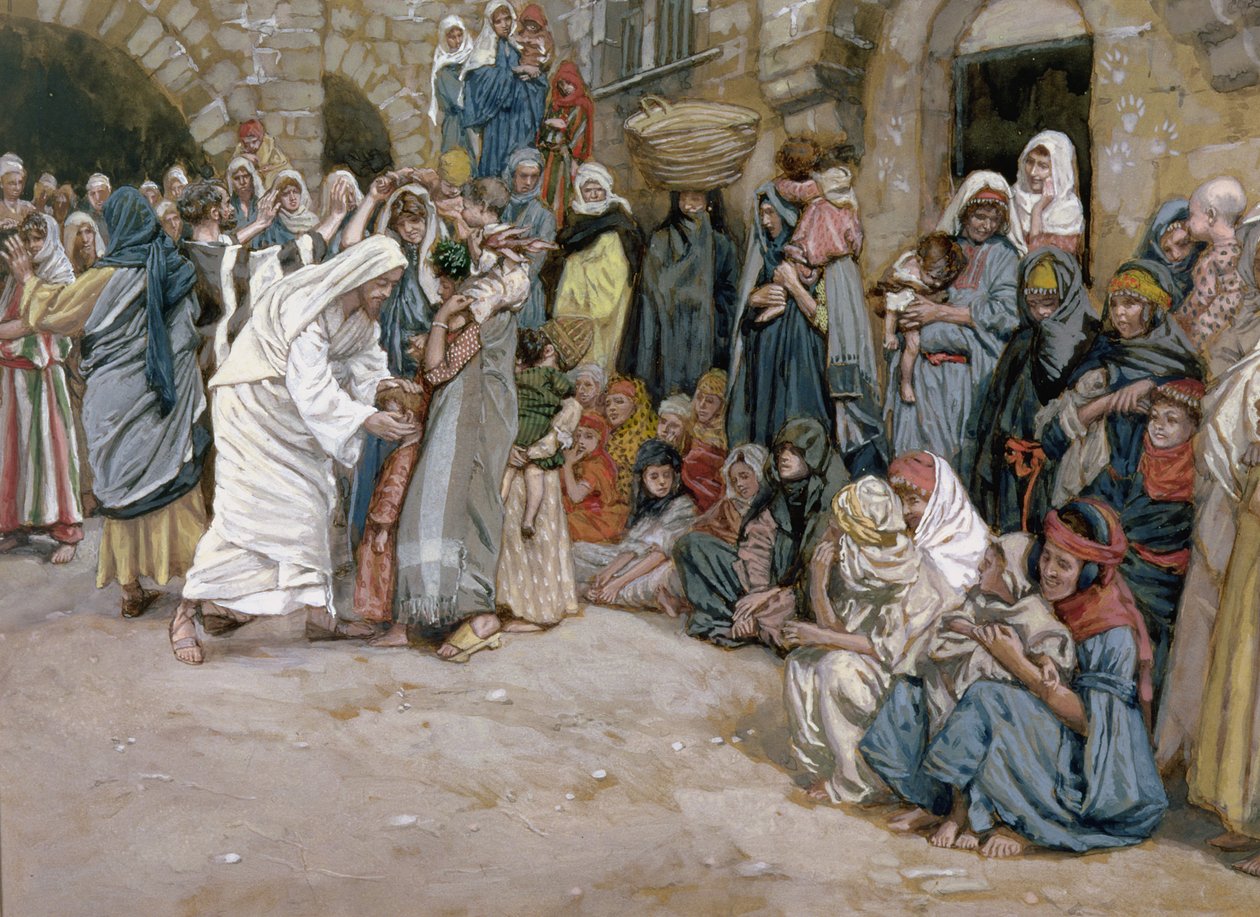Lasset die Kinder zu mir kommen, Illustration für Das Leben Christi, ca. 1886-96 von James Jacques Joseph Tissot