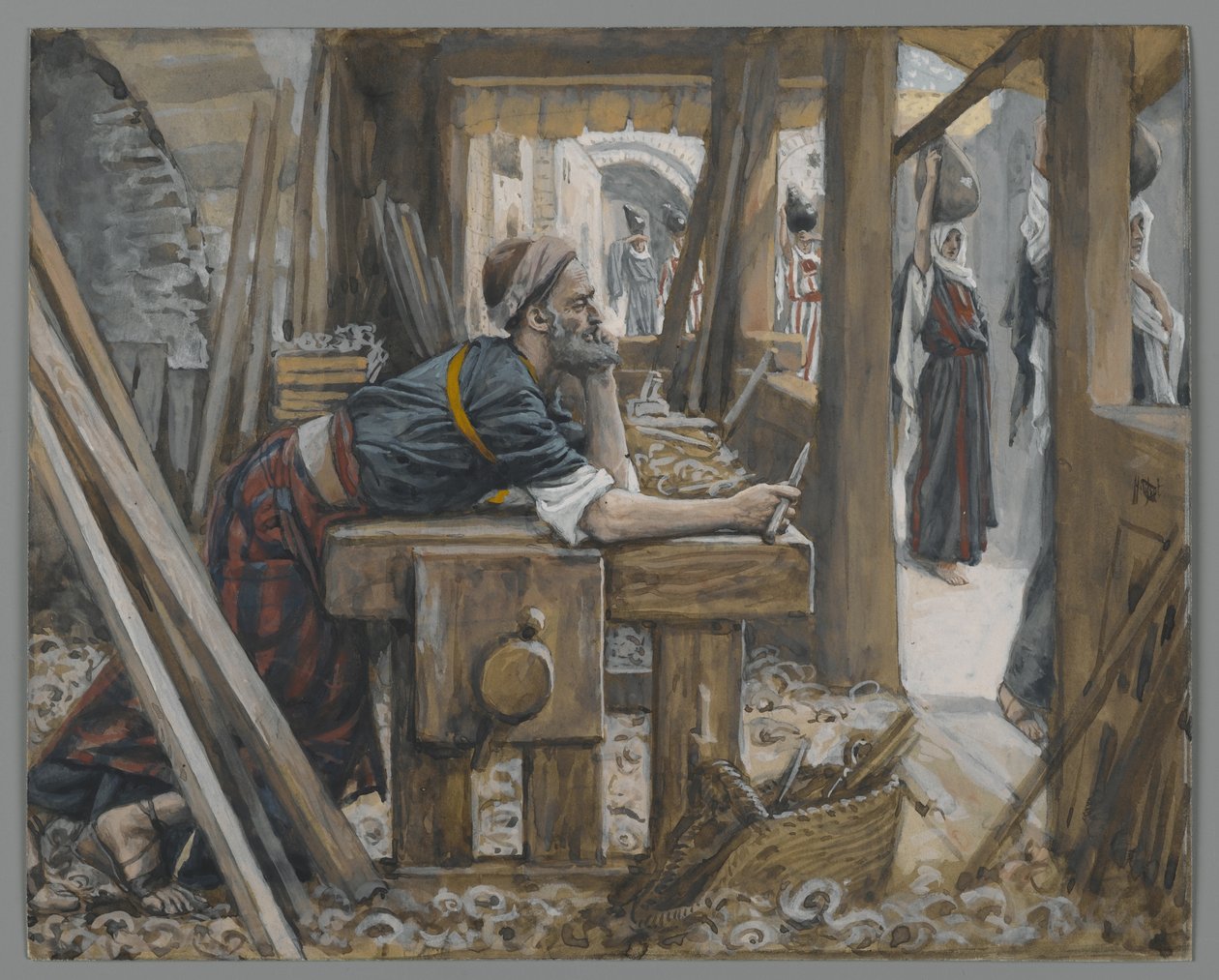 Die Angst des heiligen Joseph, Illustration aus Das Leben unseres Herrn Jesus Christus von James Jacques Joseph Tissot