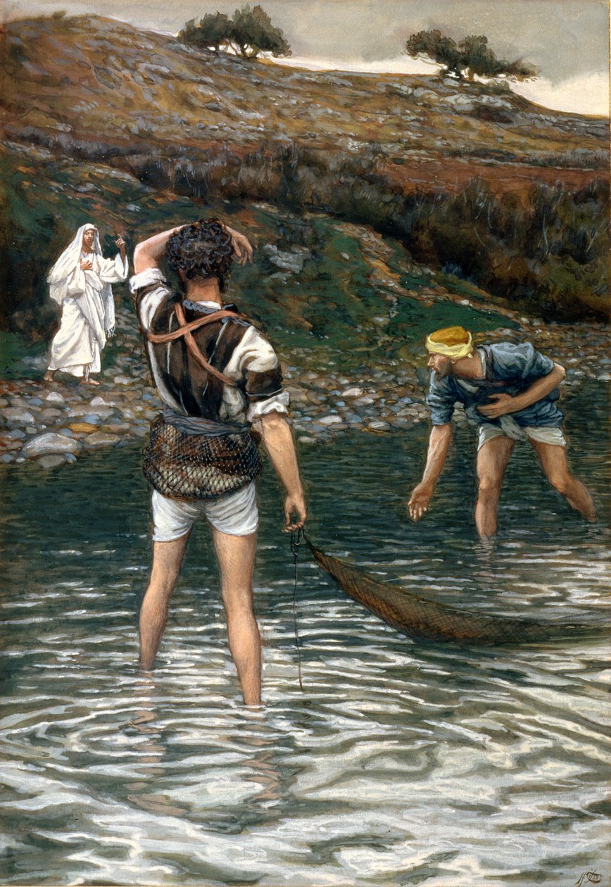 Die Berufung des hl. Petrus und des hl. Andreas, Illustration für Das Leben Christi, ca. 1886-94 von James Jacques Joseph Tissot