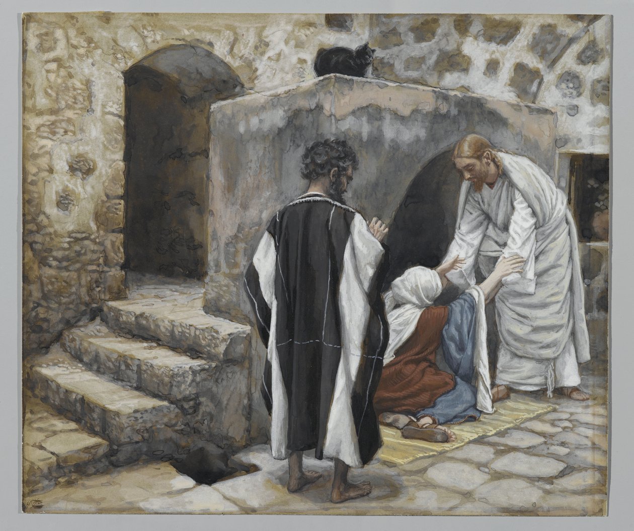 Die Heilung der Schwiegermutter von Petrus, Illustration aus Das Leben unseres Herrn Jesus Christus von James Jacques Joseph Tissot