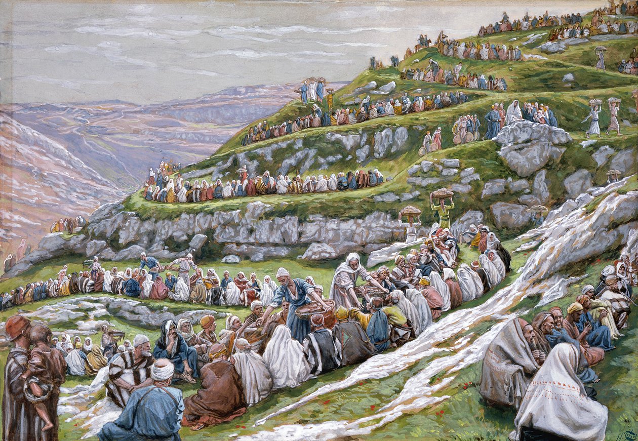 Das Wunder der Brotvermehrung, Illustration für Das Leben Christi von James Jacques Joseph Tissot
