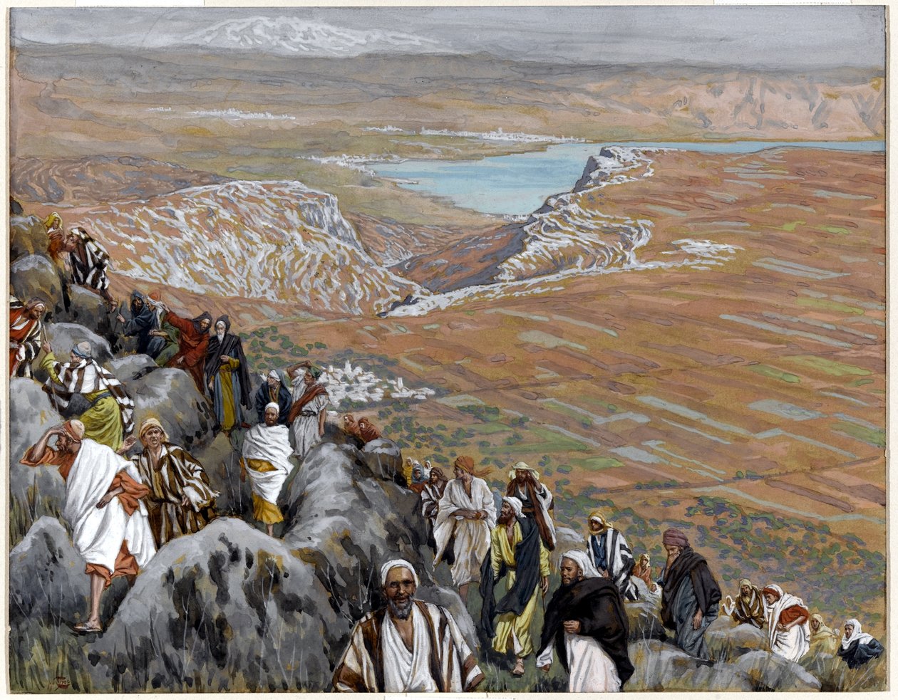 Das Volk sucht Christus, um ihn zum König zu machen, Illustration für Das Leben Christi von James Jacques Joseph Tissot